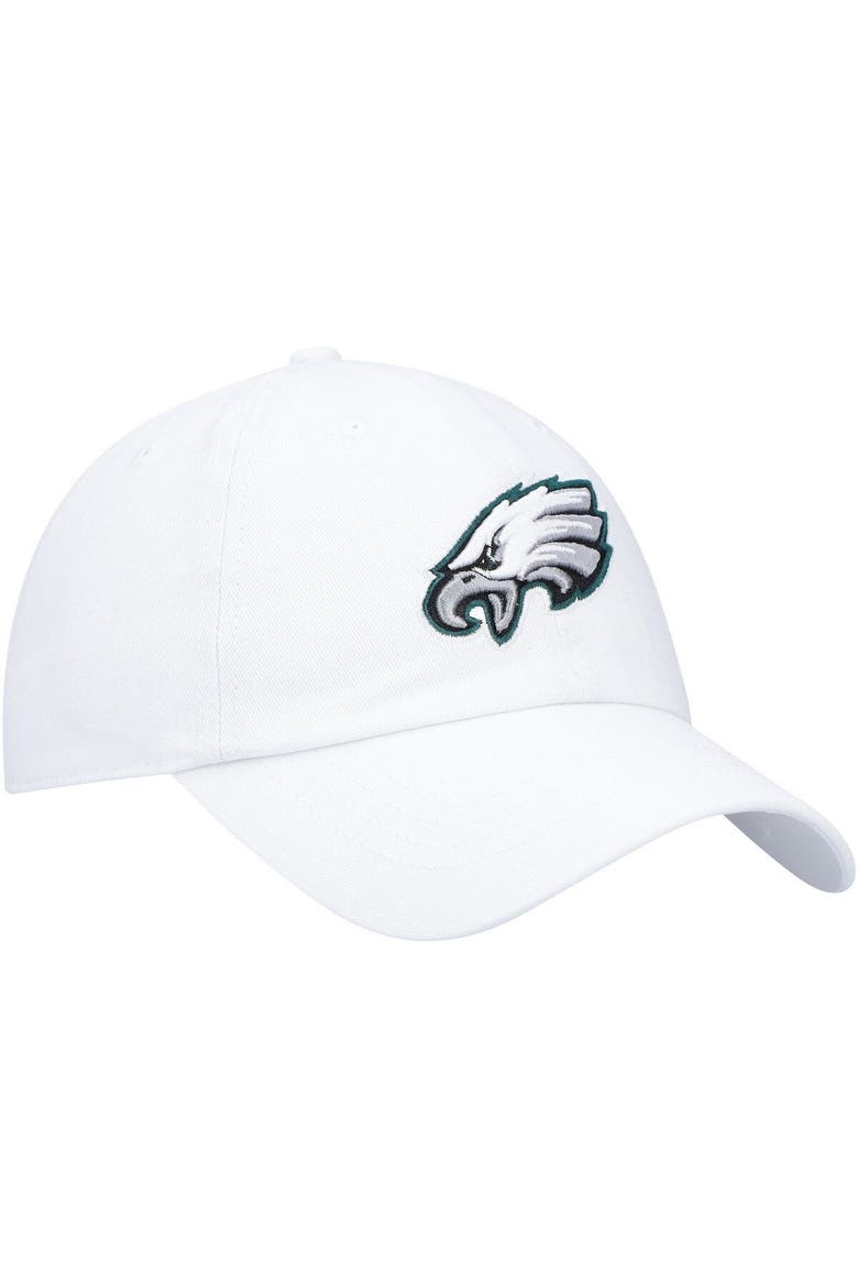Women's '47 White Philadelphia Eagles Miata Clean Up Logo Adjustable Hat, Alternate, color, White