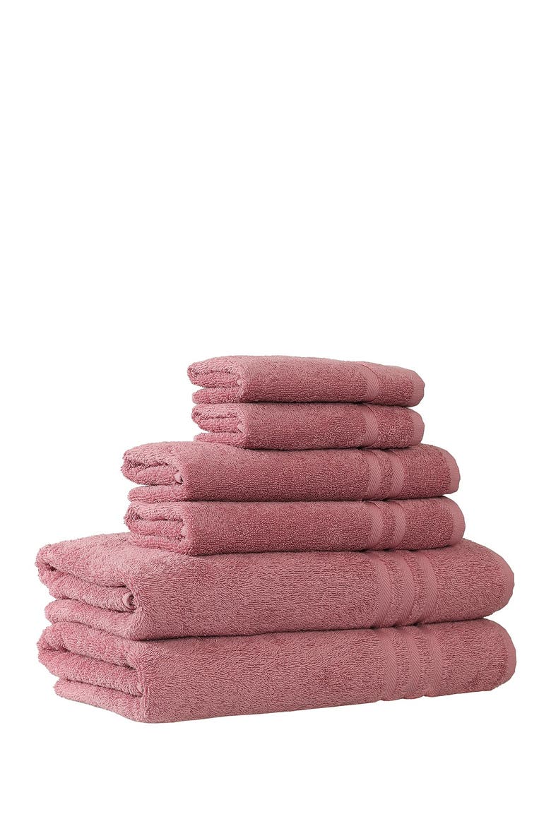 Denzi 6-Piece Towel Set - Tea Rose, Alternate, color, TEA ROSE