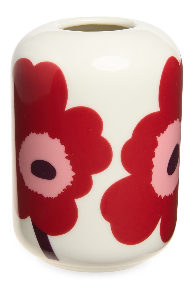 Unikko Ceramic Vase, Main, color, WHITE