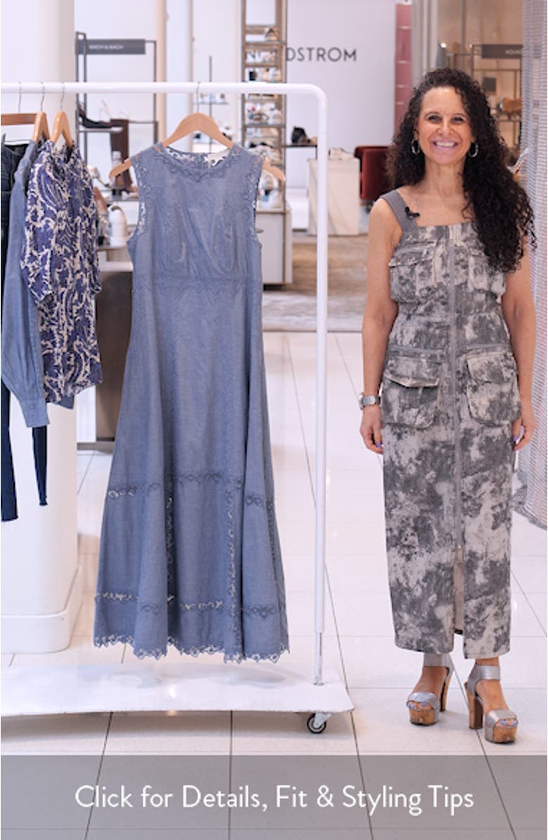 Anela Sleeveless Chambray Midi Dress
