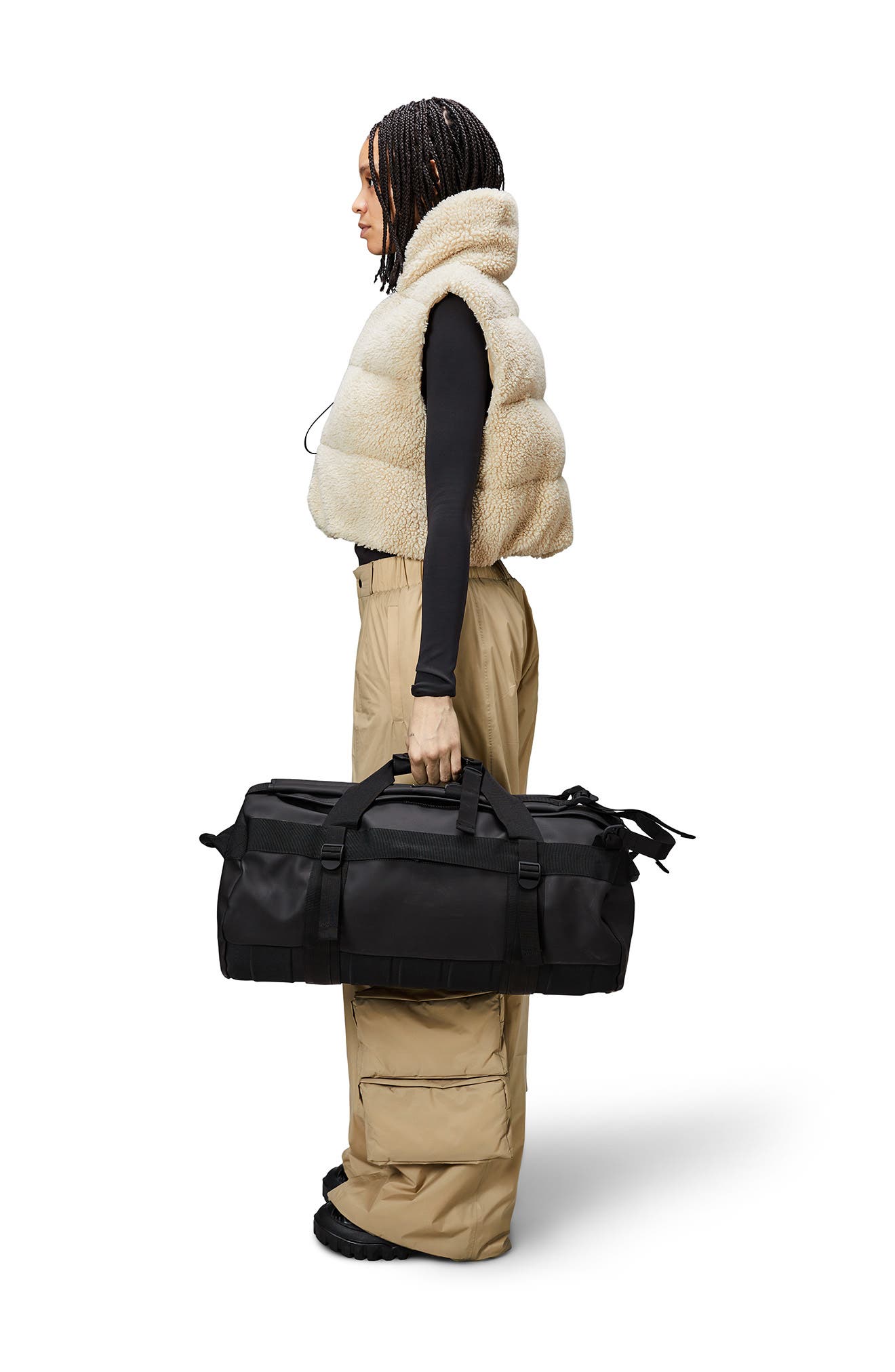 Rains Small Texel Waterproof Duffle Backpack, Alternate, color, 