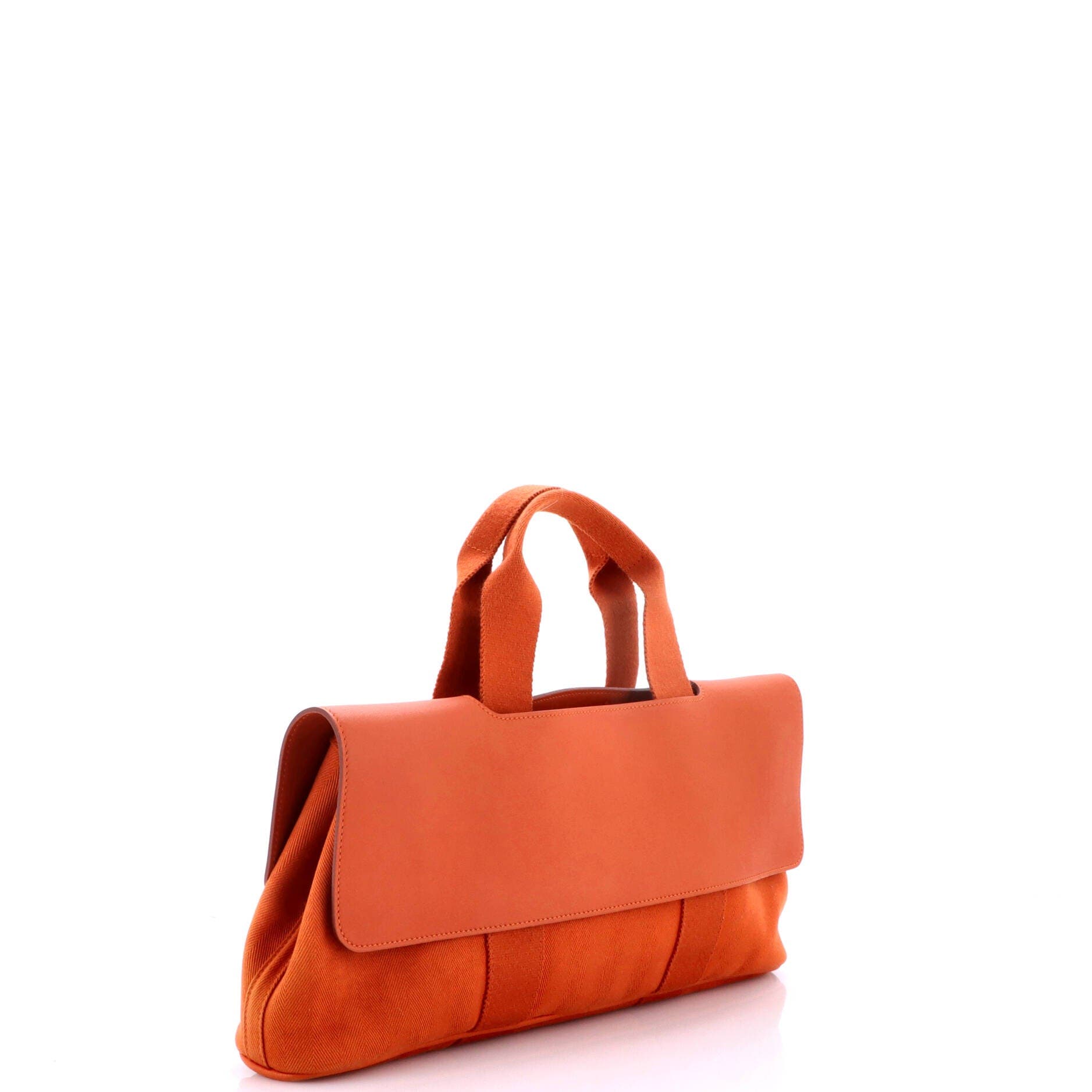 Valparaiso East West Bag Toile and Leather PM, Alternate, color, Orange