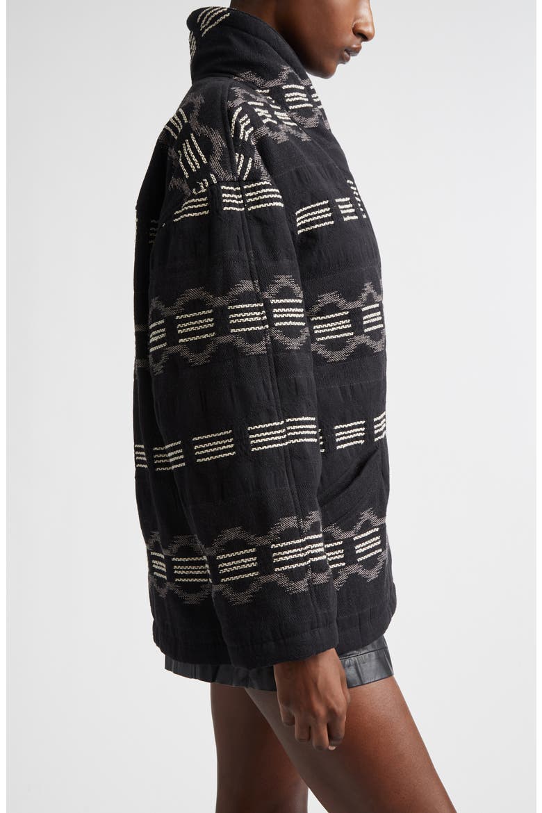 Qayla Stripe Coat with Faux Fur Trim, Alternate, color, FADED BLACK