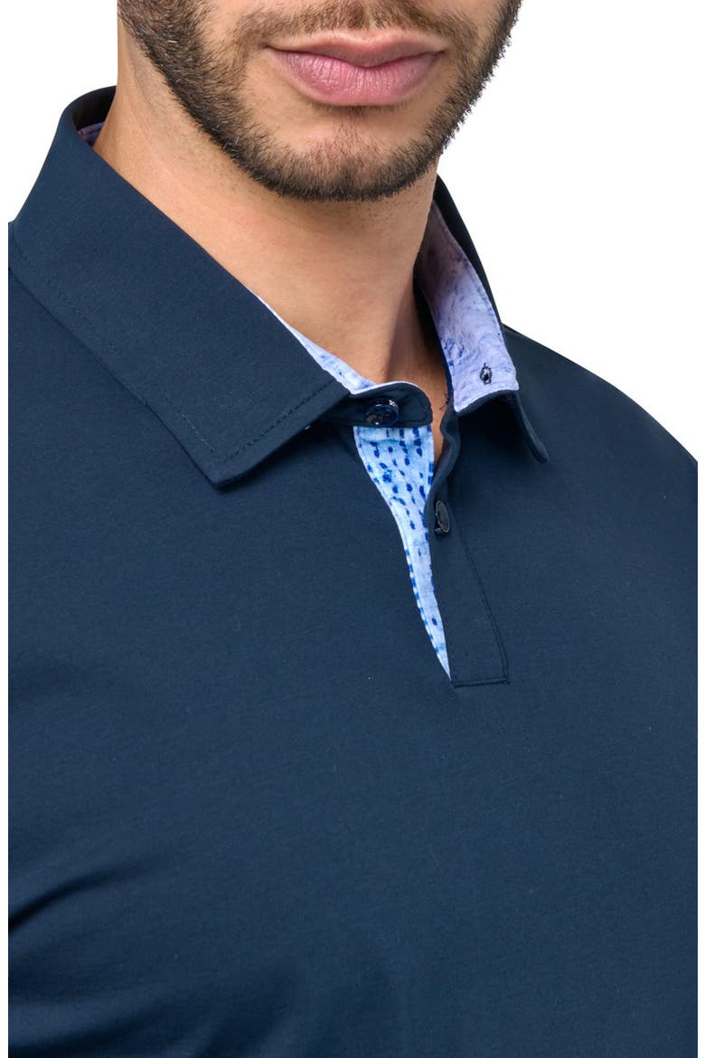 Slim Fit Solid Short Sleeve Polo, Alternate, color, NAVY