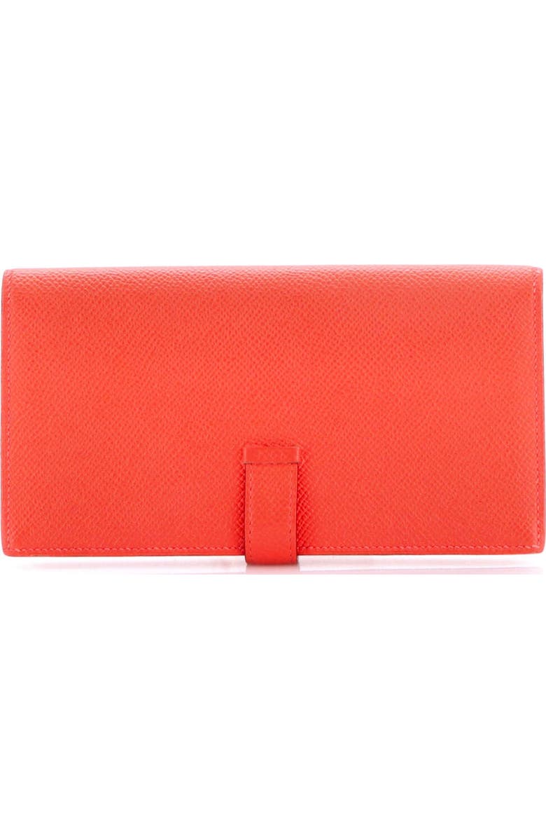 Pre-Owned Hermes Bearn Wallet Epsom Long, Alternate, color, Rouge Pivoine