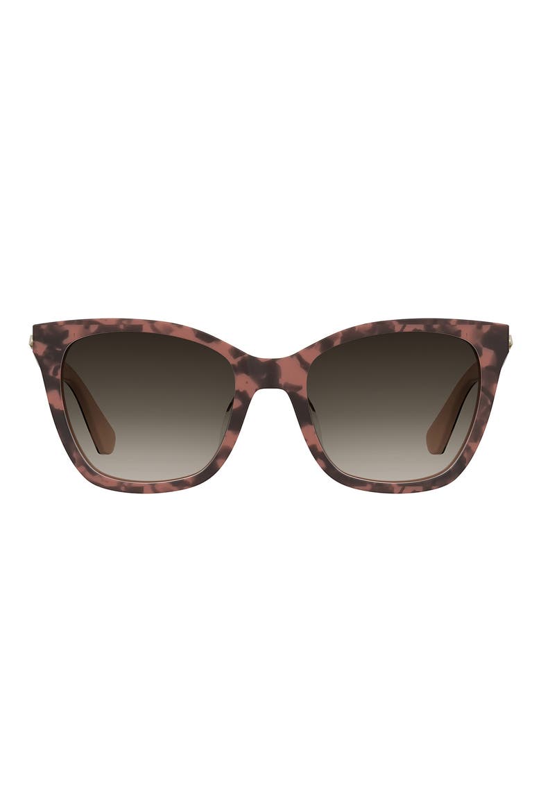 desi 55mm gradient cat eye sunglasses, Main, color, PINK HAVANA