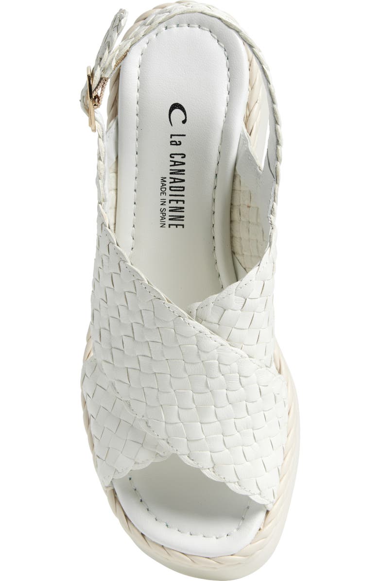 La Canadienne Patch Braided Wedge Sandal, Alternate, color,