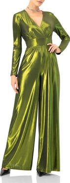 IVONNE V-Neck Wide-Leg Jumpsuit
