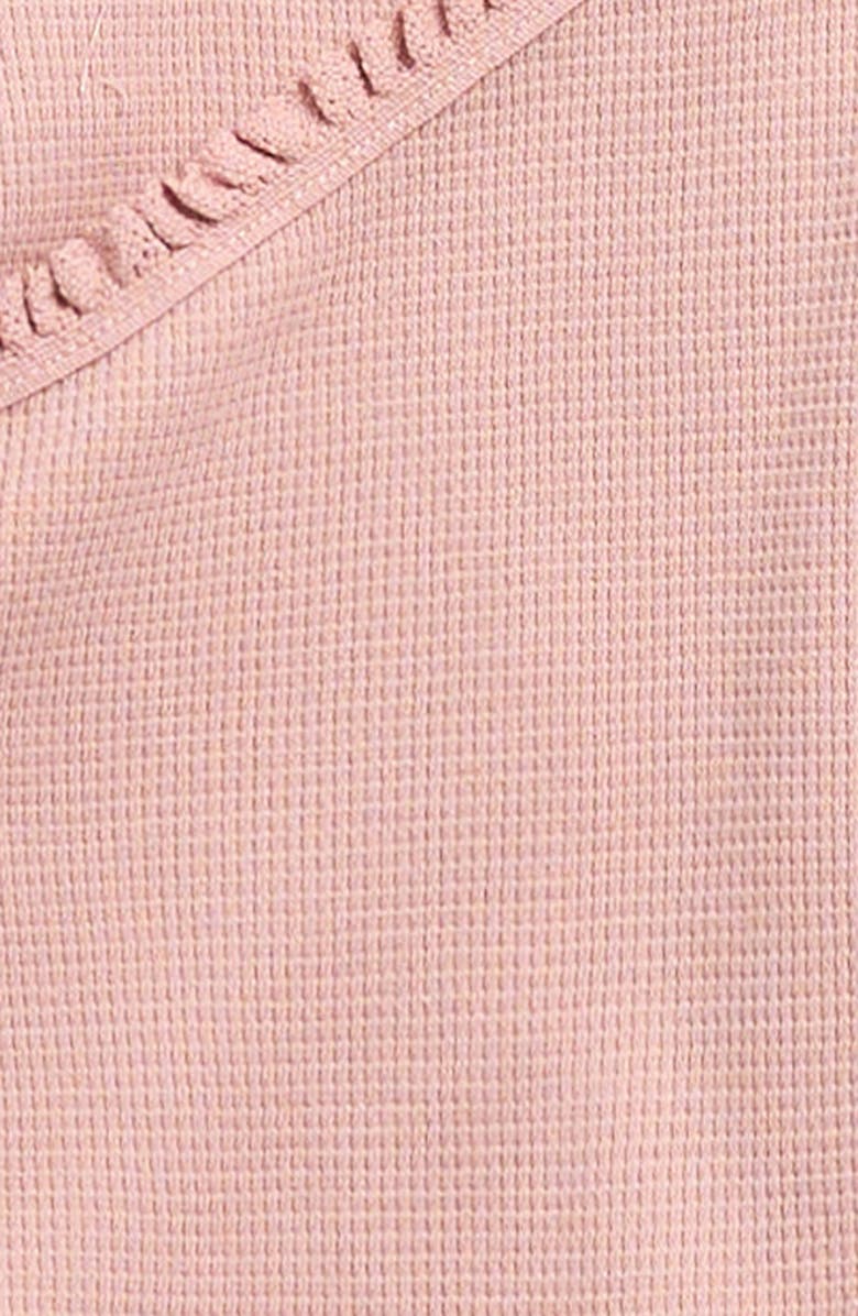 QUINCY MAE Take Home Organic Cotton Top, Footie Pants & Cap Set, Alternate, color, Mauve