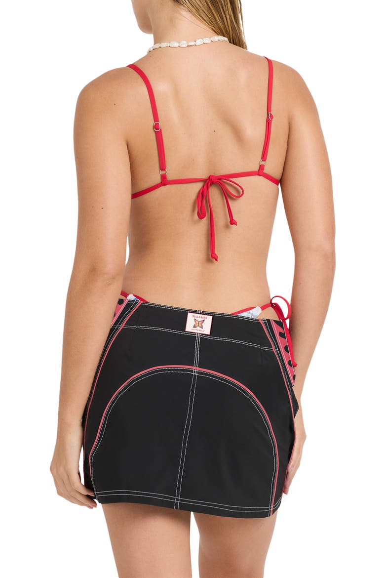 Lottie Hall Boardie Skirt, Alternate, color, OFF BLACK