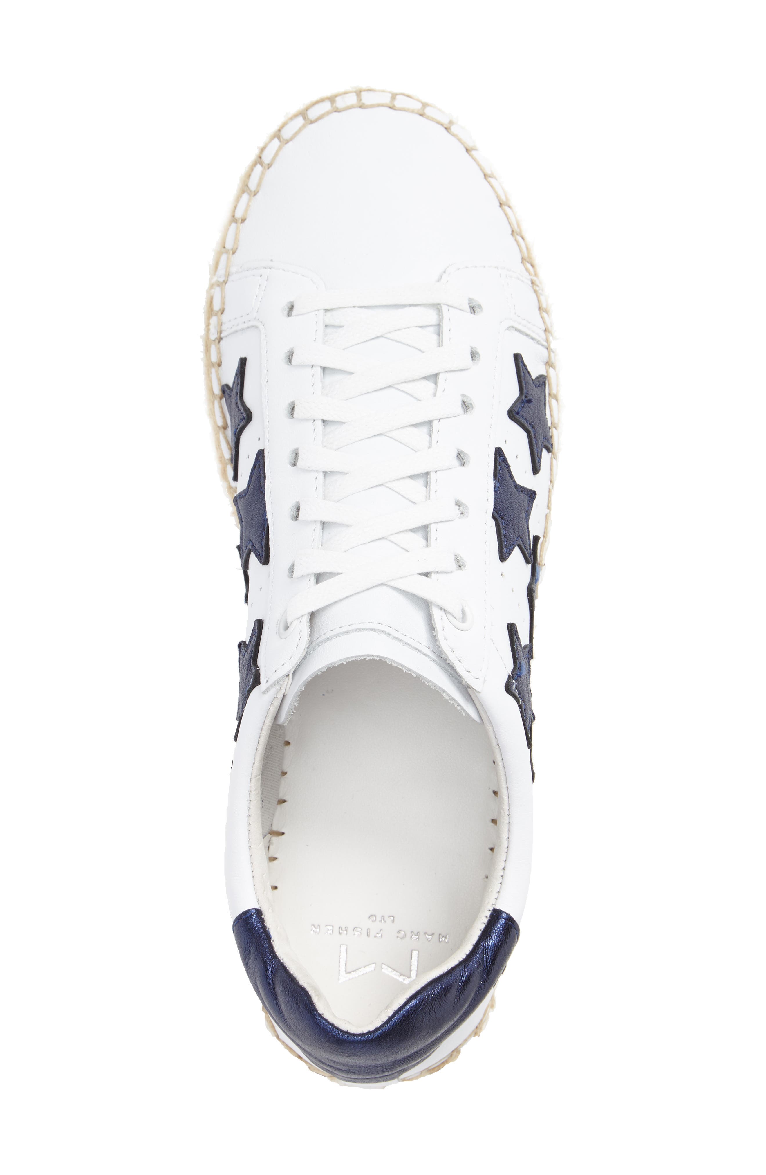 Marc Fischer LTD Marcia Espadrille Sneaker, Alternate, color, BLUE LEATHER