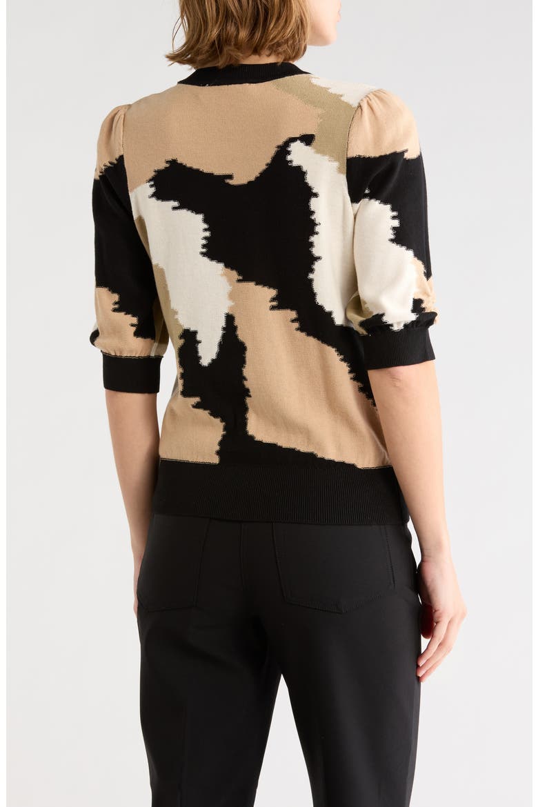 Cotton Puff Sleeve Sweater, Alternate, color, TRAVERTN M