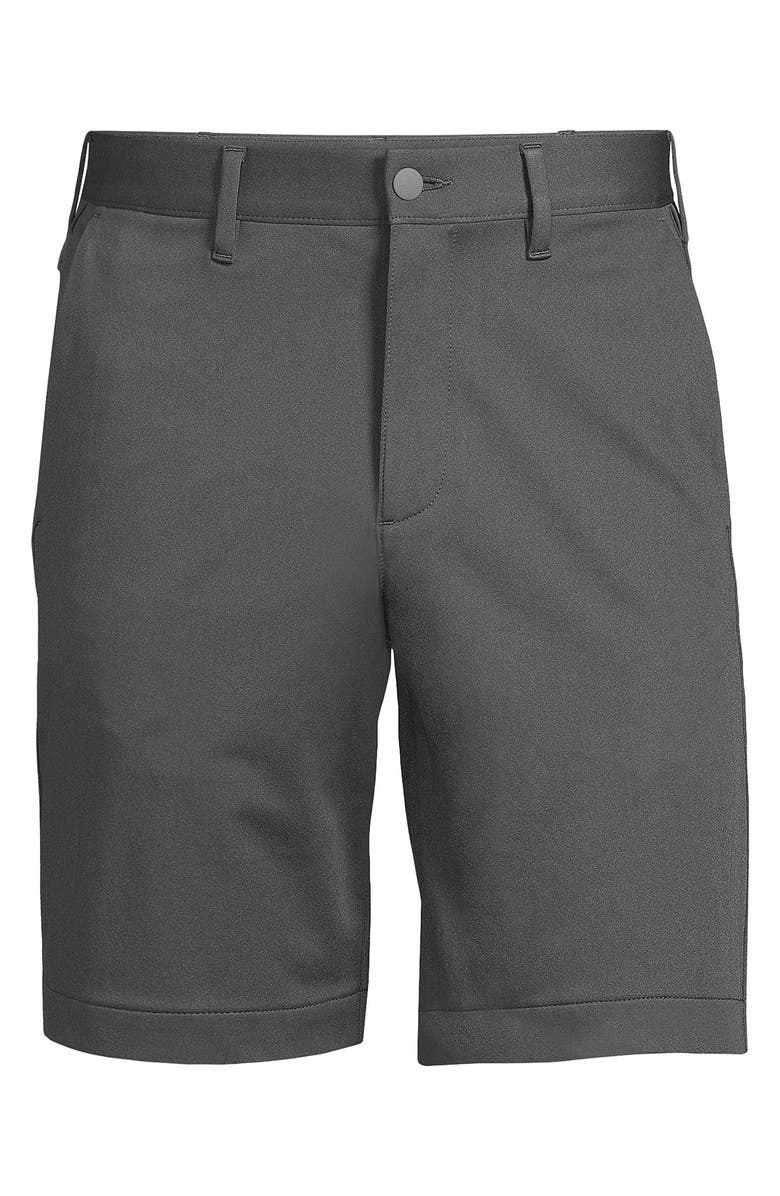 Lands
 End Traditional Fit 9" Flex Performance Golf Shorts, Alternate, color, Charcoal