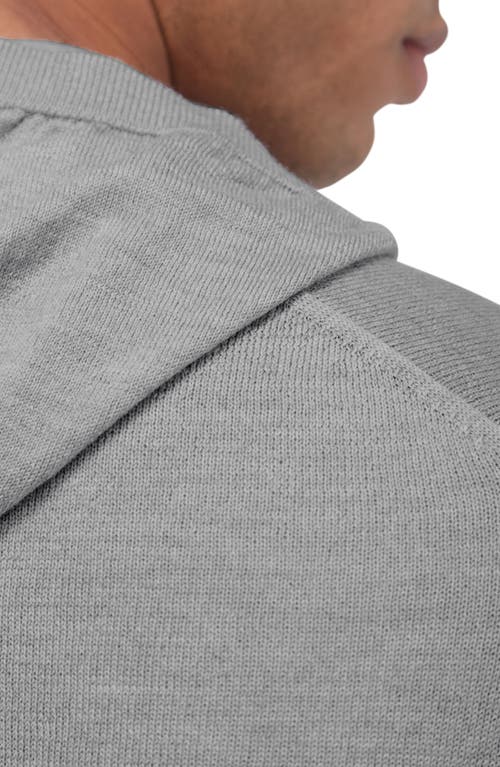 Bugatchi Merino Wool Hooded Sweater In Gray