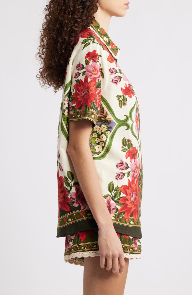 FARM Rio Wonder Rio Sand Button-Up Shirt, Alternate, color, Sand