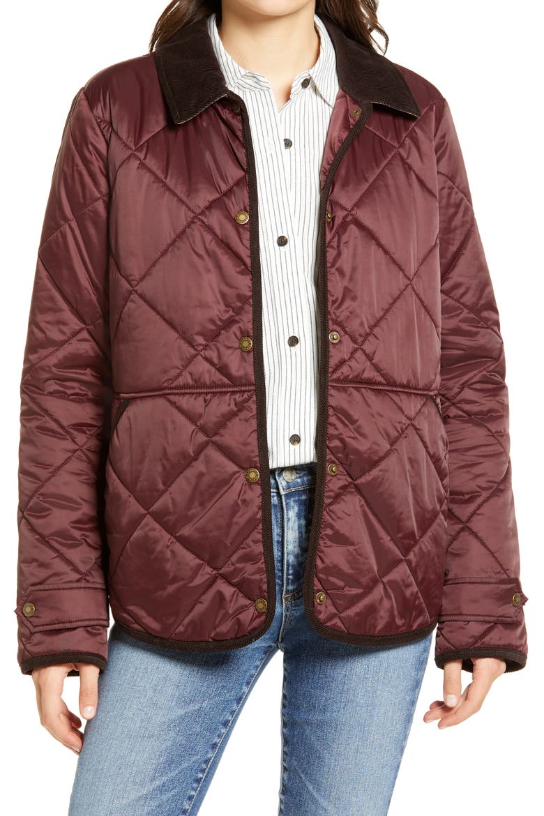 Doncaster Quilted Jacket, Main, color, WINTER BLACKBERRY