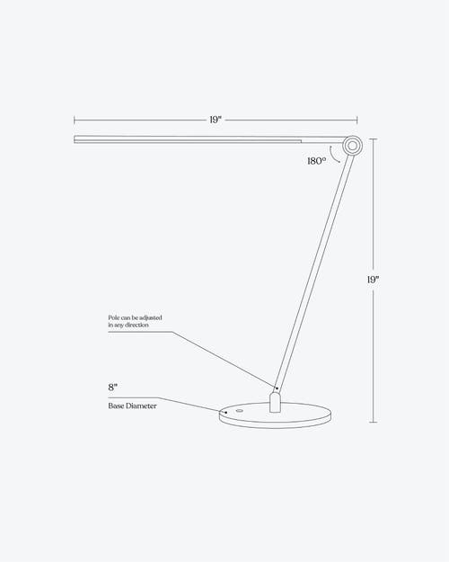 Brightech Libra 39" Dimmable Led Modern Desk Lamp With Usb Port And Adjustable Lamp Head In Black