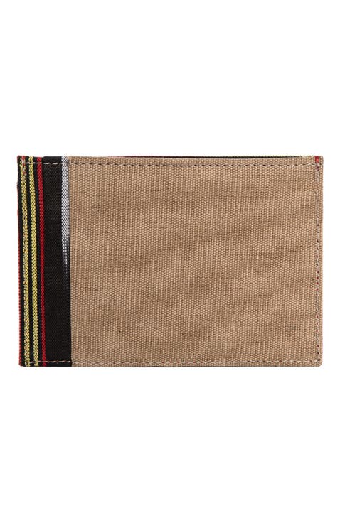 Leather Canvas Cardholder