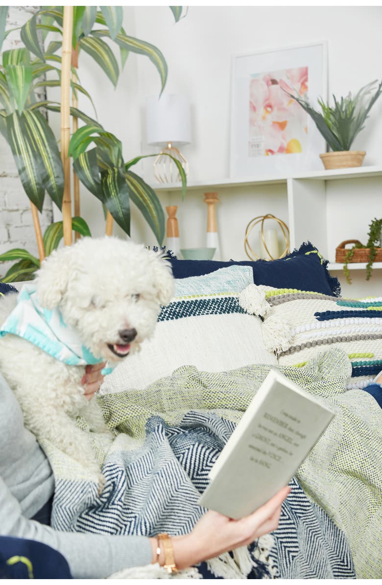 carol & frank Jason 50" x 60" Throw Blanket, Alternate, color, Green