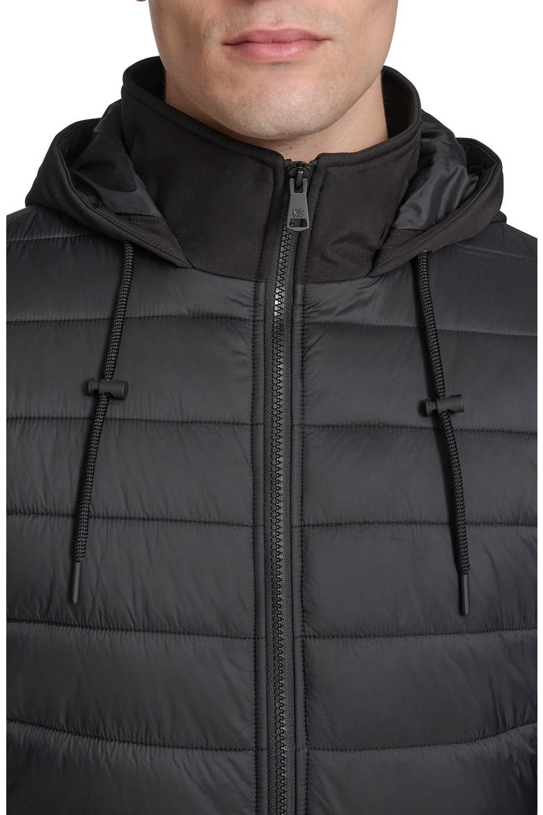 Quilted Zip-Up Jacket, Alternate, color, BLACK