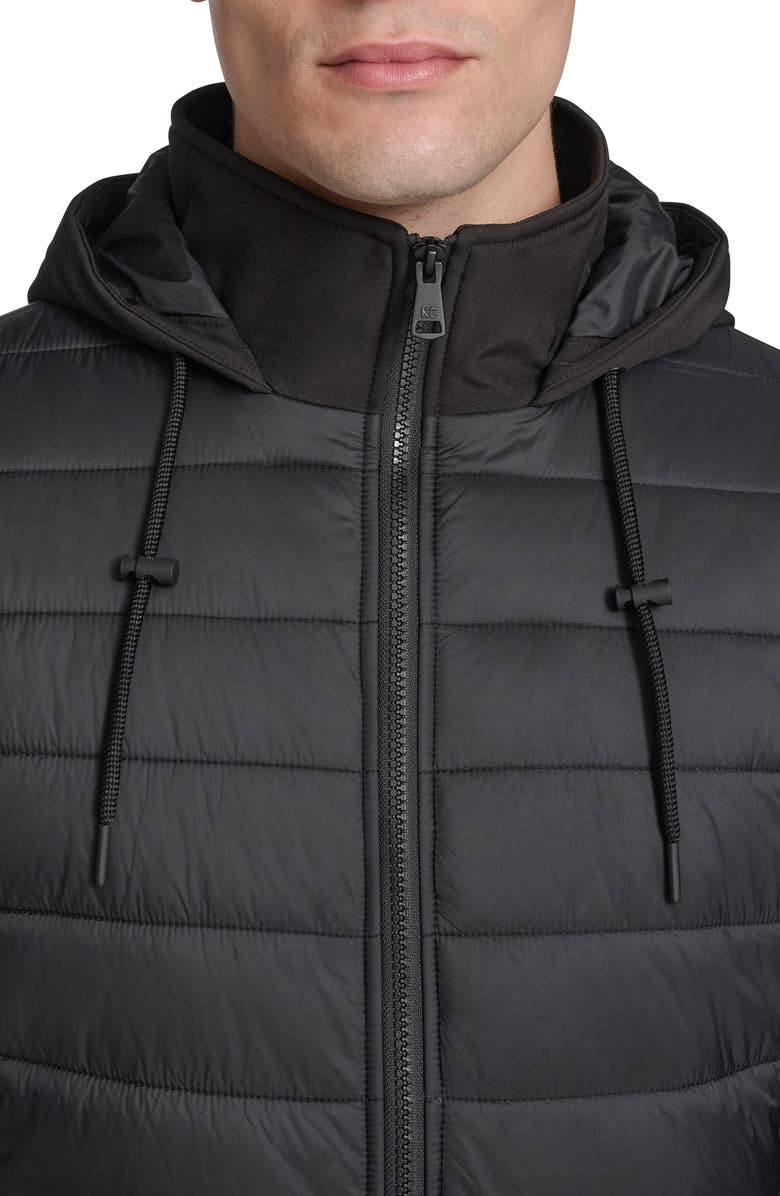 Kenneth Cole New York Quilted Zip-Up Jacket, Alternate, color, Black