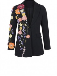 Modenaire Floral Embroidered Blazer