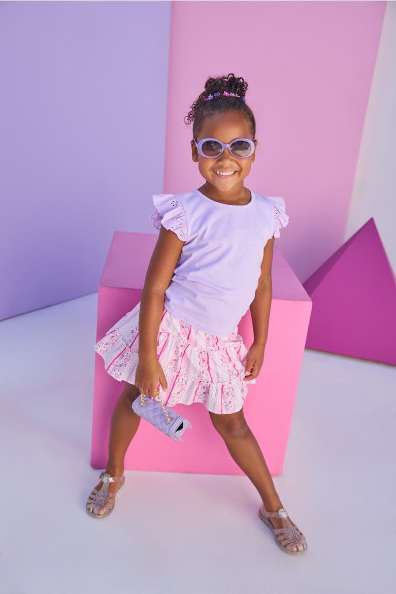Kids' Floral Natalie Skort, Alternate, color, Sconset Floral Stripe