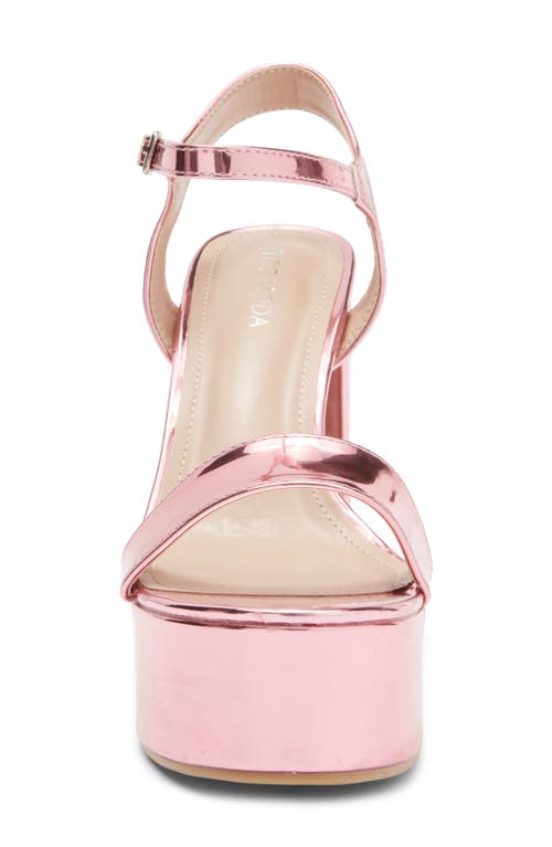 Top Guy Shoes Jasmine Platform Sandal In Pink Patent