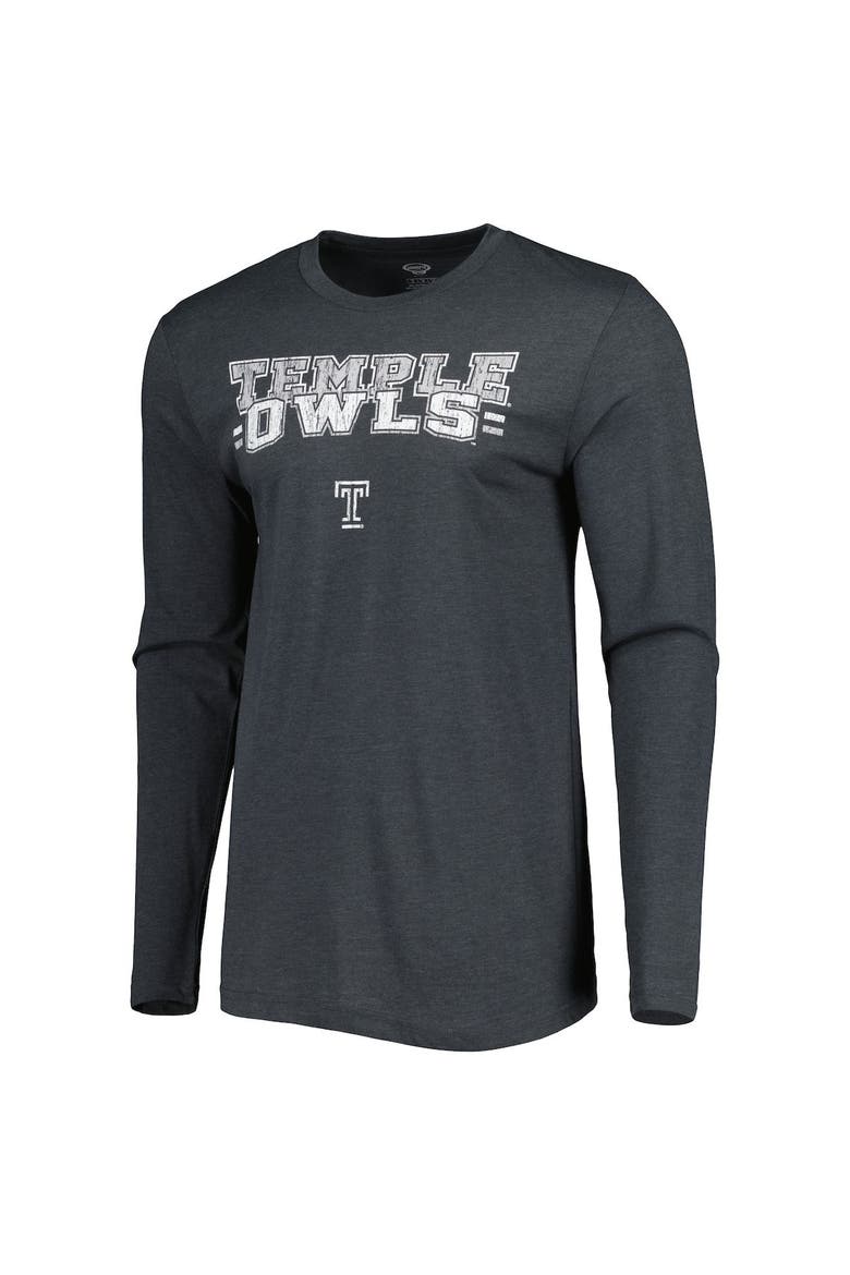 Men's Concepts Sport Cherry/Charcoal Temple Owls Meter Long Sleeve T-Shirt & Pants Sleep Set, Alternate, color, Maroon
