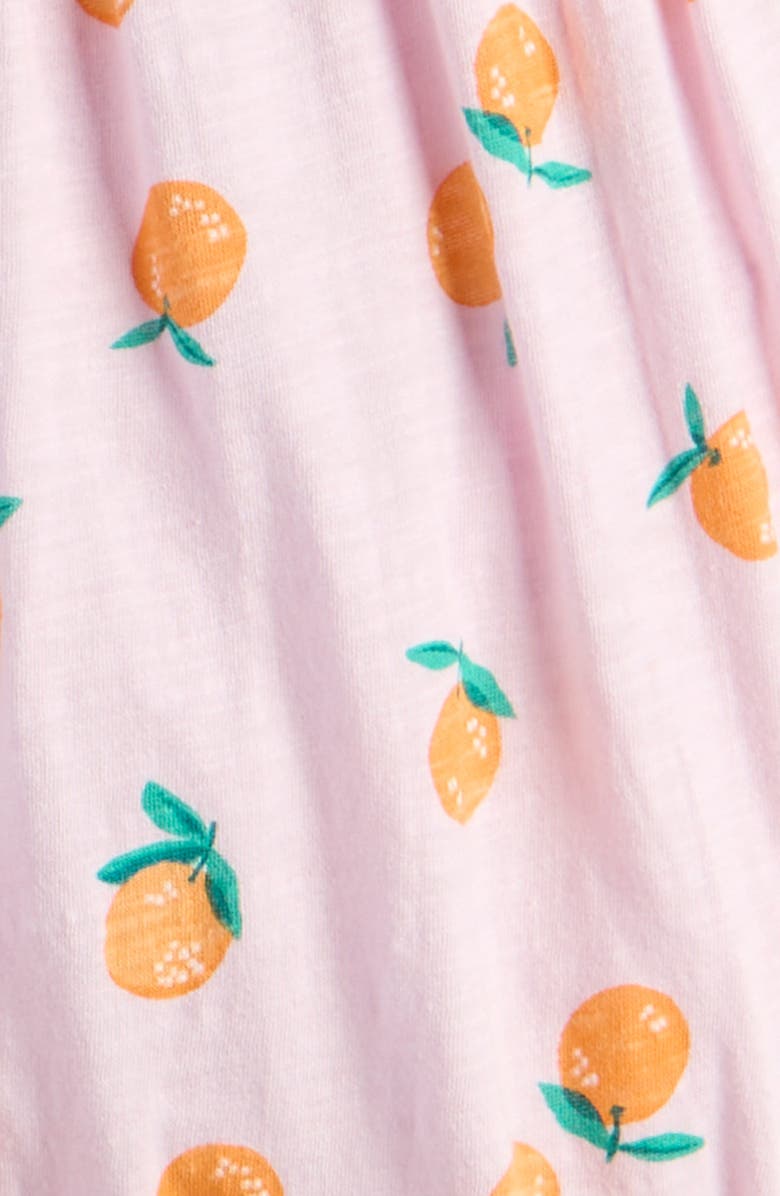 Tucker + Tate Shoulder Bow Cotton Romper, Alternate, color, Pink Shade Sweet Oranges