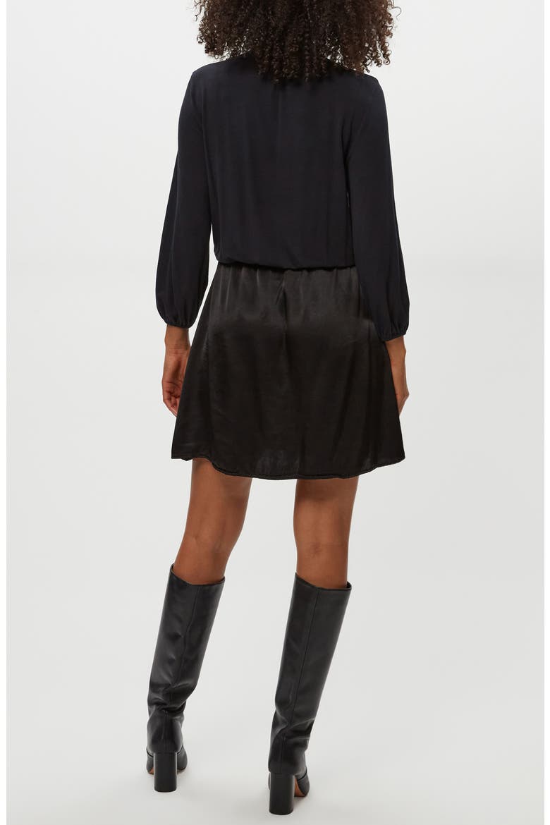 Myla Mixed Media Minidress, Alternate, color, BLACK