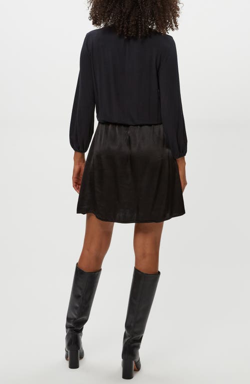 Michael Stars Myla Mixed Media Minidress In Black