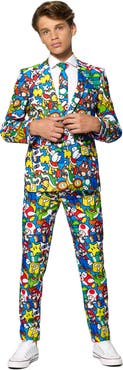 OppoSuits Super Mario Two-Piece Suit with Tie