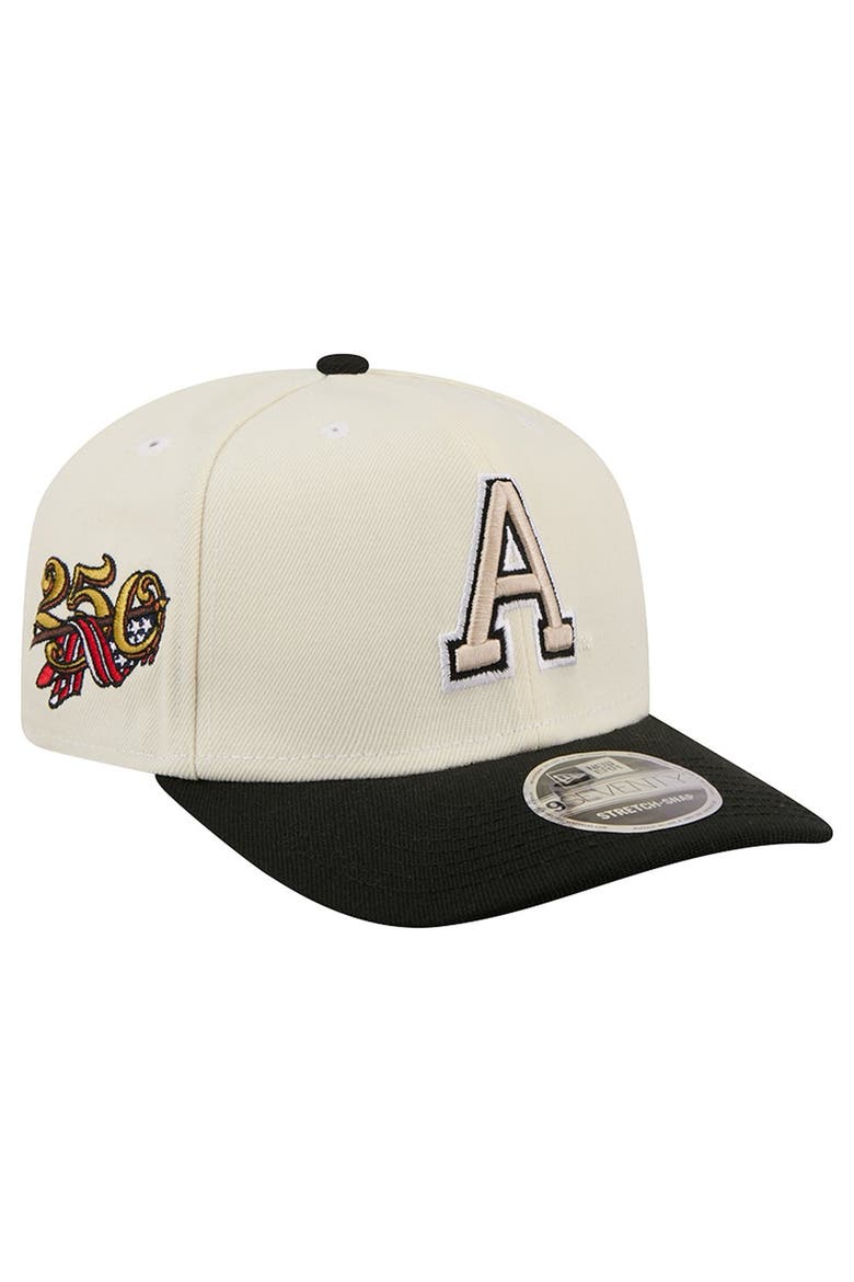 Men's New Era Cream/Black Army Black Knights America's 250th 9SEVENTY Adjustable Hat, Main, color, Cream