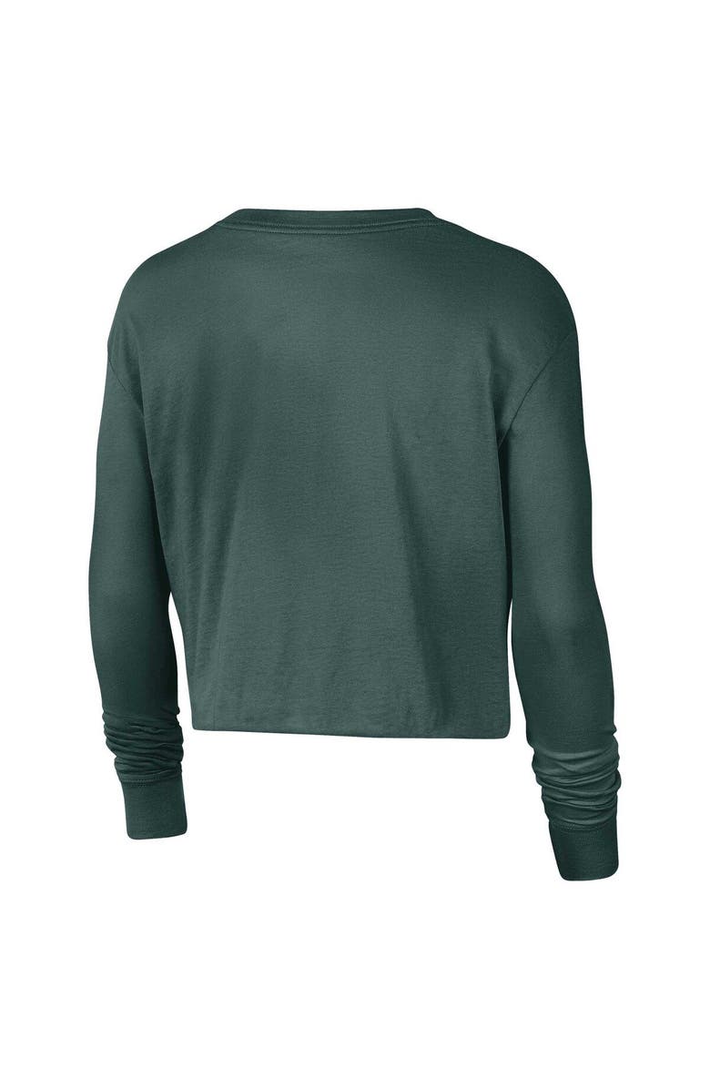 Nike Women's Nike Green Michigan State Spartans Est. Cropped Long Sleeve T-Shirt, Alternate, color, 