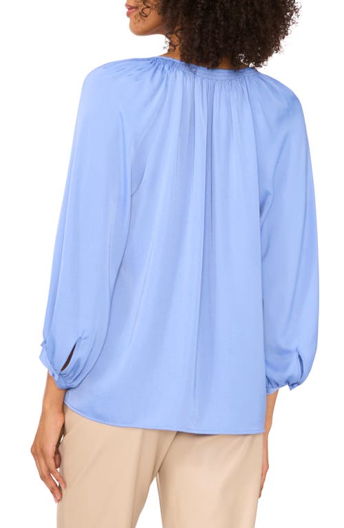 Vince Camuto Tie Neck Top In Blue