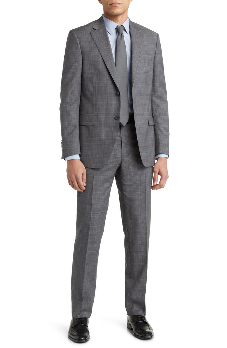 Peter Millar Tailored Fit Plaid Wool Suit, Main, color, 