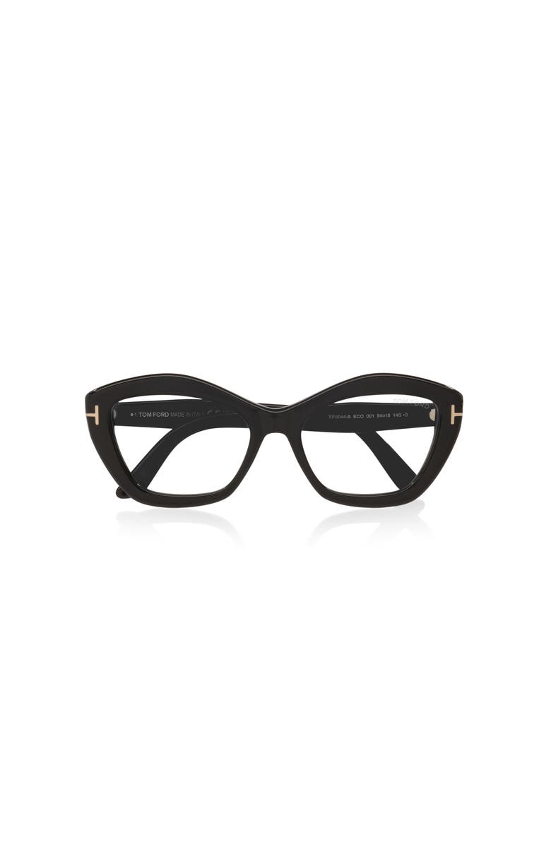 TOM FORD 54mm Rectangle optical glasses, Alternate, color, Black