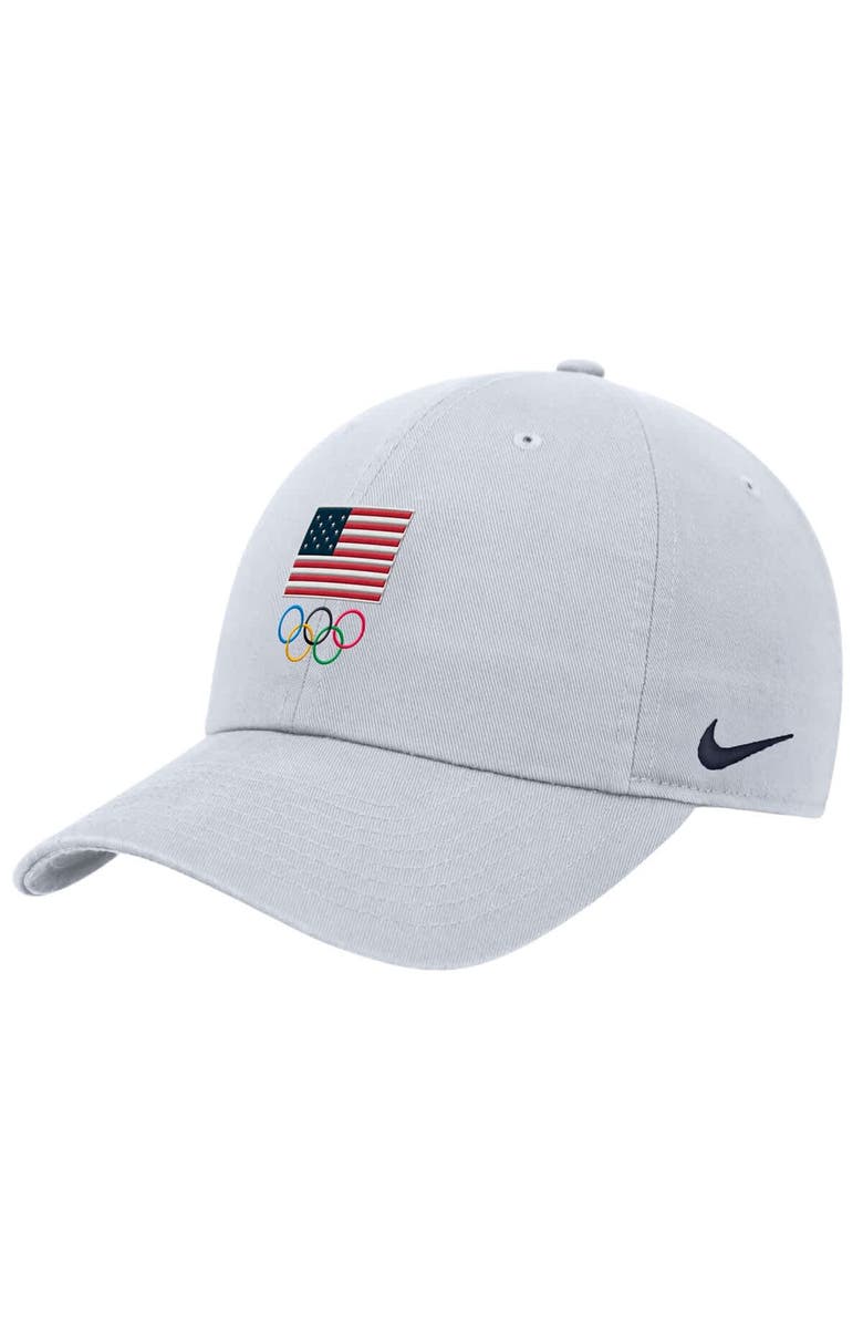 Nike Men's Nike White Team USA Club Adjustable Hat, Main, color, 