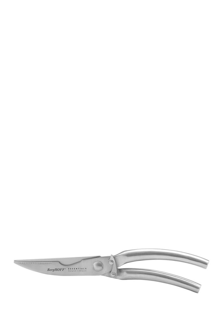 Essential Stainless Steel Triple Rivited/ABS Handle Hollow Poultry Shears, Main, color, SILVER