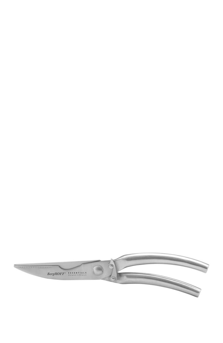 BergHOFF Essential Stainless Steel Triple Rivited/ABS Handle Hollow Poultry Shears, Main, color, Silver