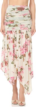 AFRM Estella Handkerchief Hem Maxi Skirt