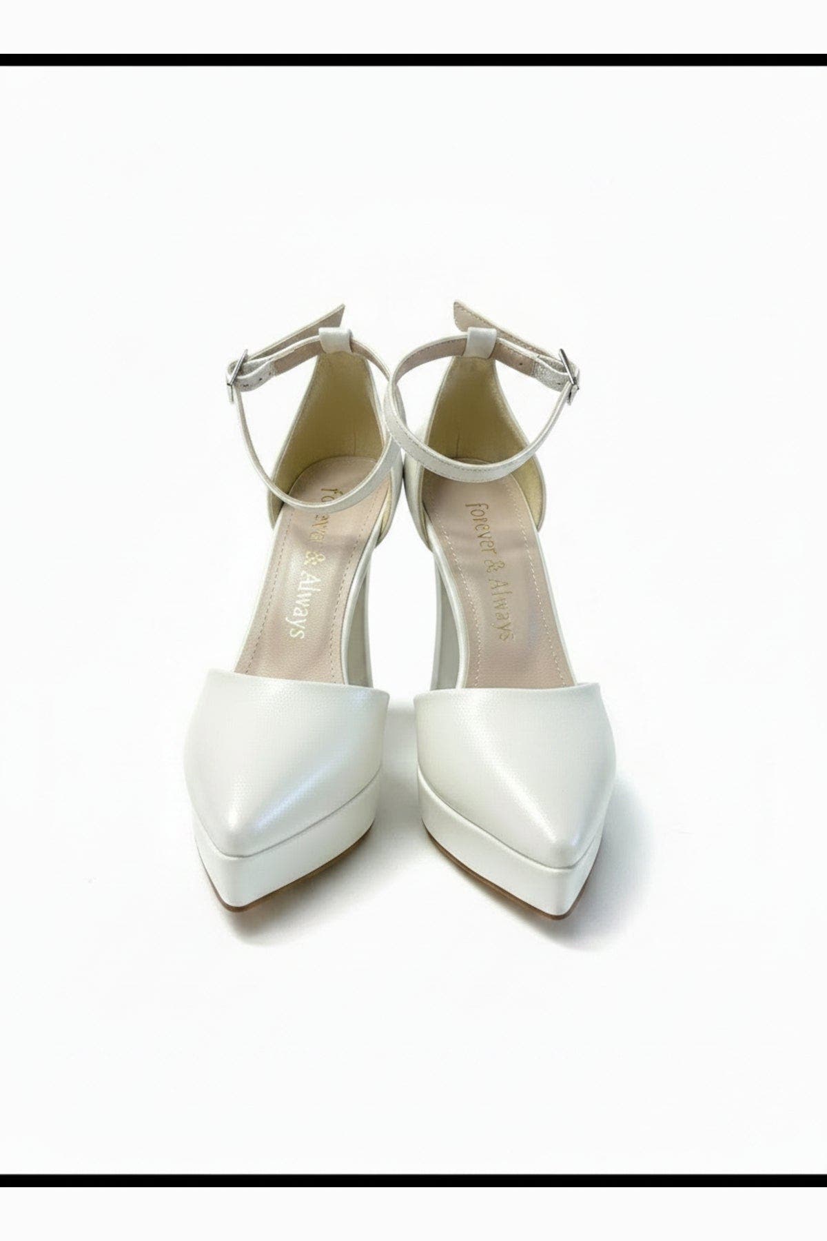 Forever & Always Shoes Aster Pointed Toe Wedding Platform Pump, Alternate, color, Ivory