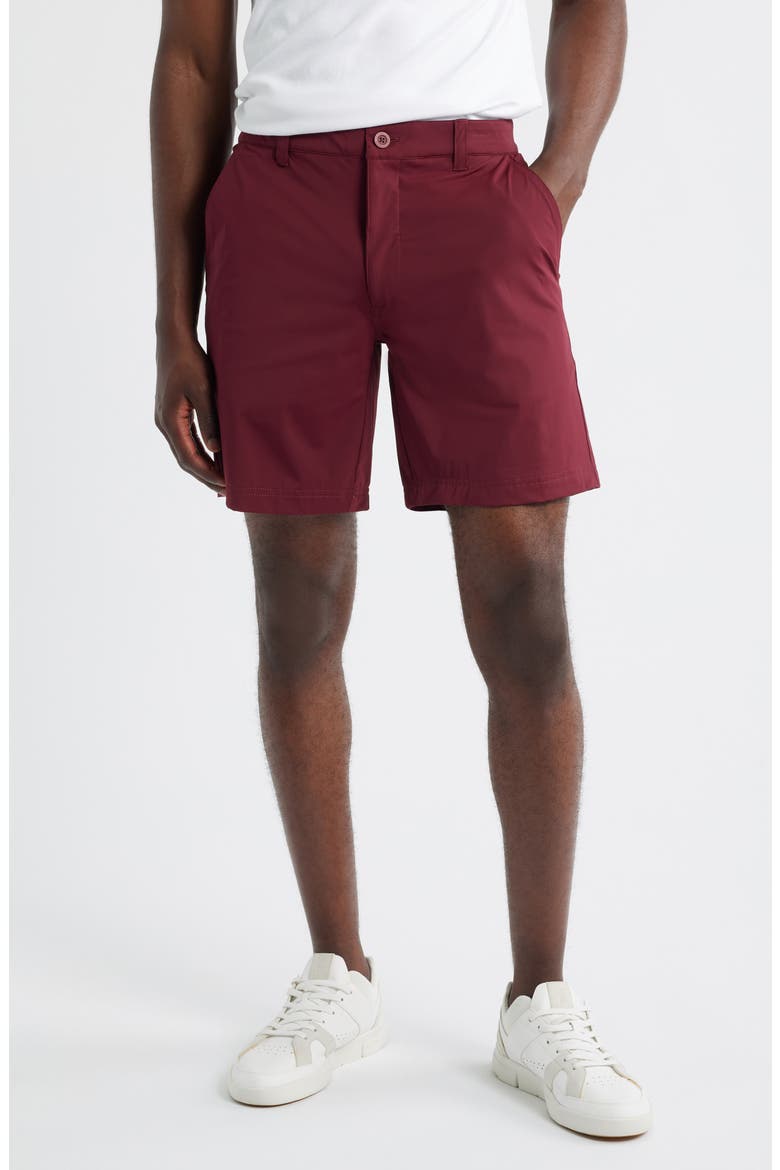 Fairway Performance Shorts, Main, color, MAROON