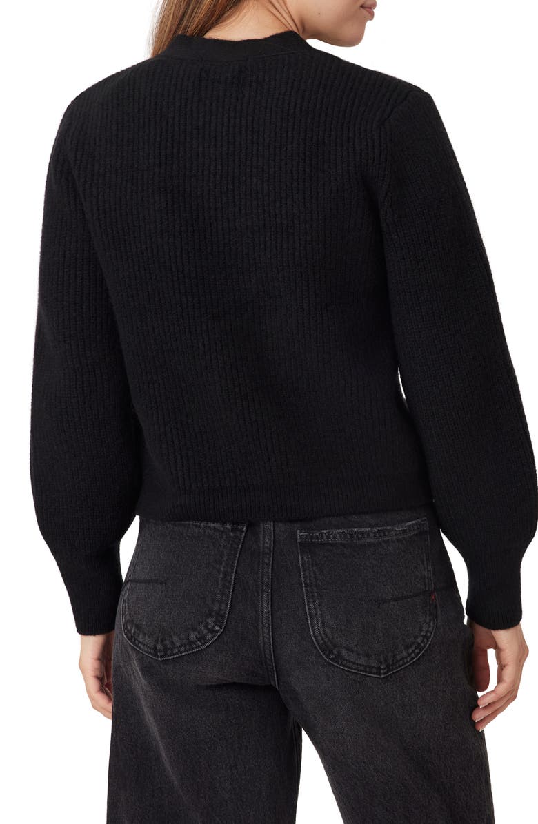 Scotch & Soda Embellished Bow Cardigan, Alternate, color, Black Night