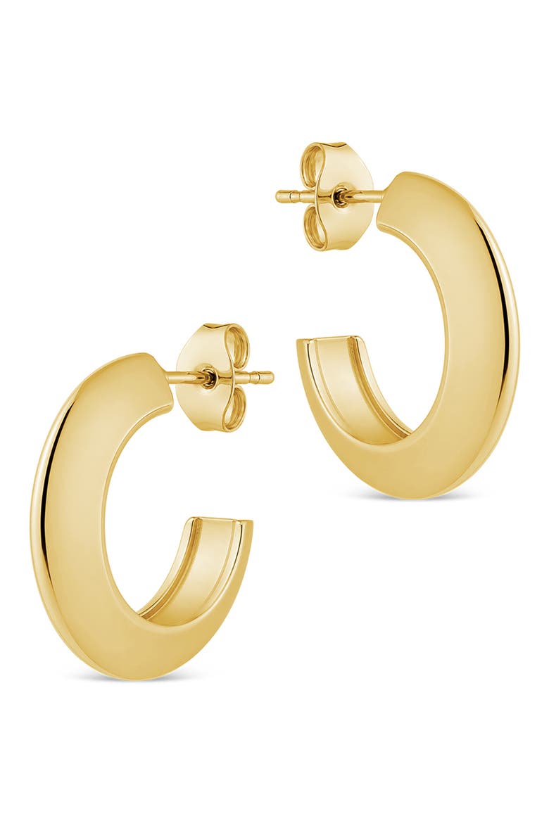 Bold C Hoop Earrings, Alternate, color, GOLD