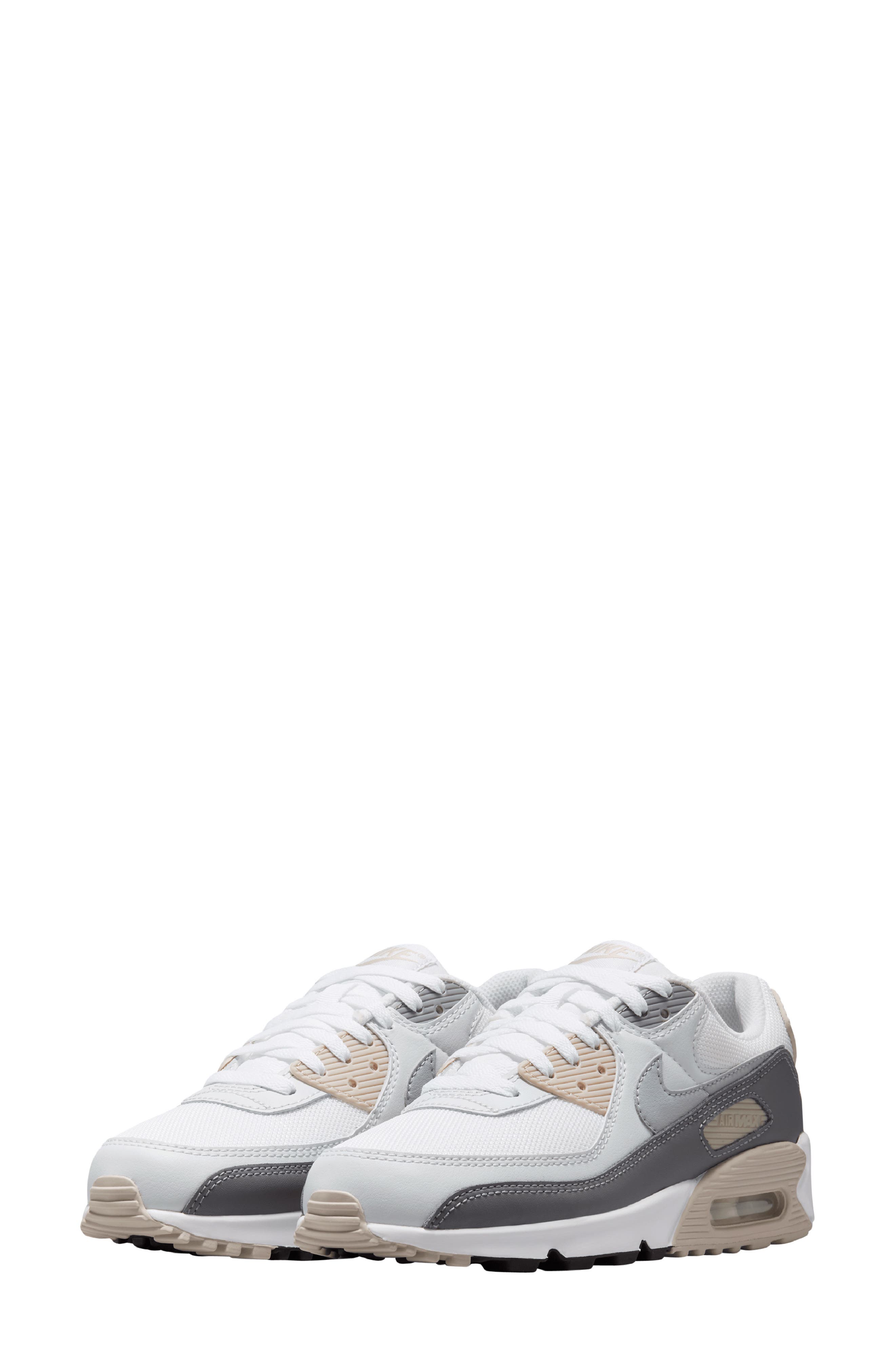 Air Max 90 Sneaker, Main, color, CREAM WHITE/ WOLF GREY