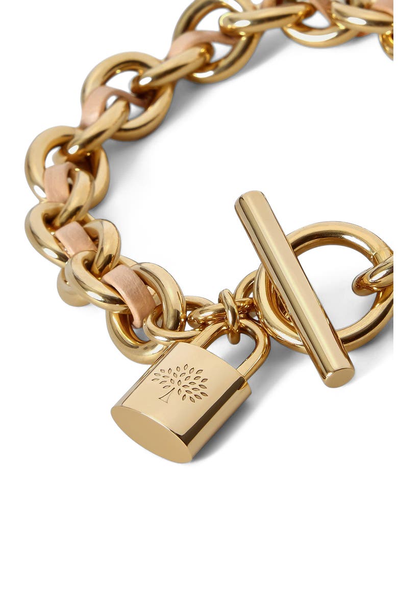 Lily Leather Chain Bracelet Small, Alternate, color, Crumpet