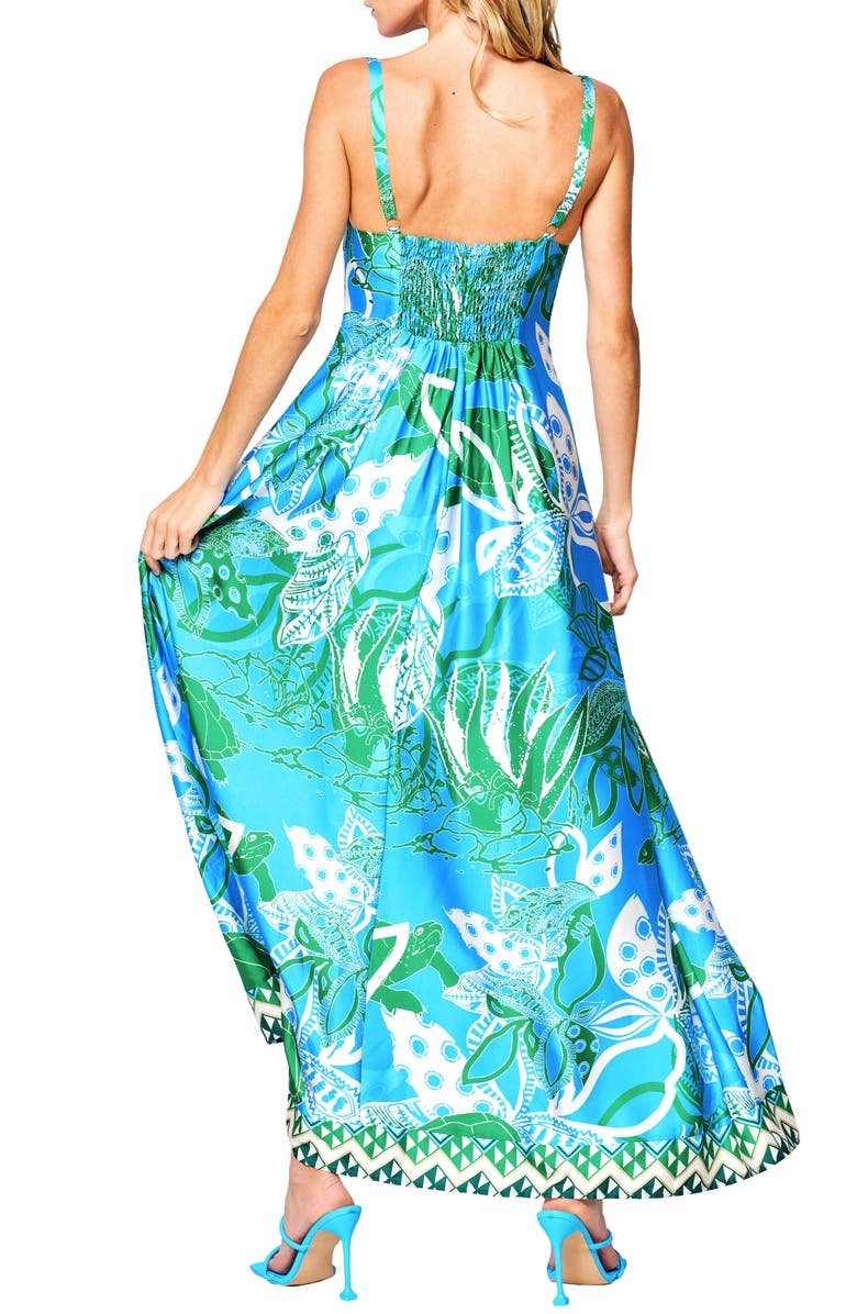 CIEBON Carisa Satin Maxi Dress, Alternate, color, Blue