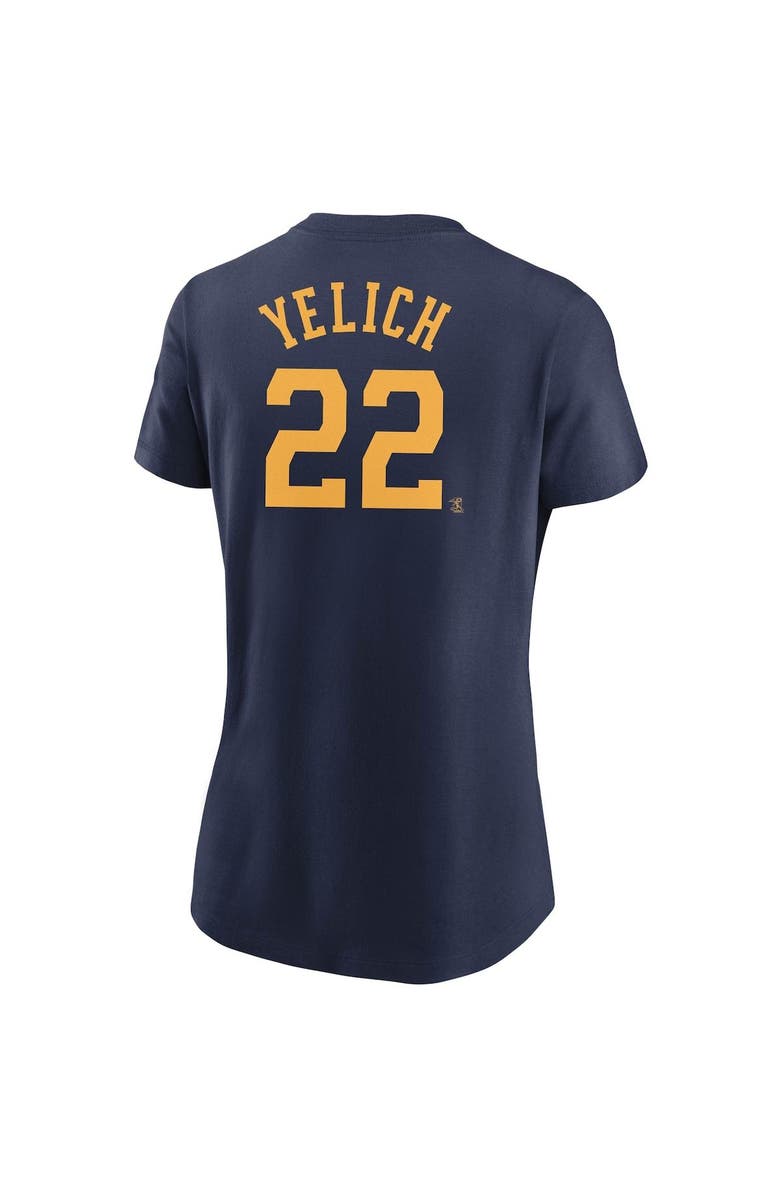 Nike Women's Nike Christian Yelich Navy Milwaukee Brewers Name & Number T-Shirt, Alternate, color, Navy